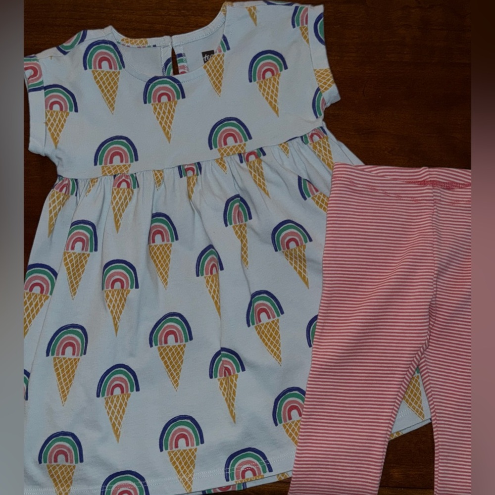 Tea Collection • Capri Set • Blue/Pink • 2T - 3T